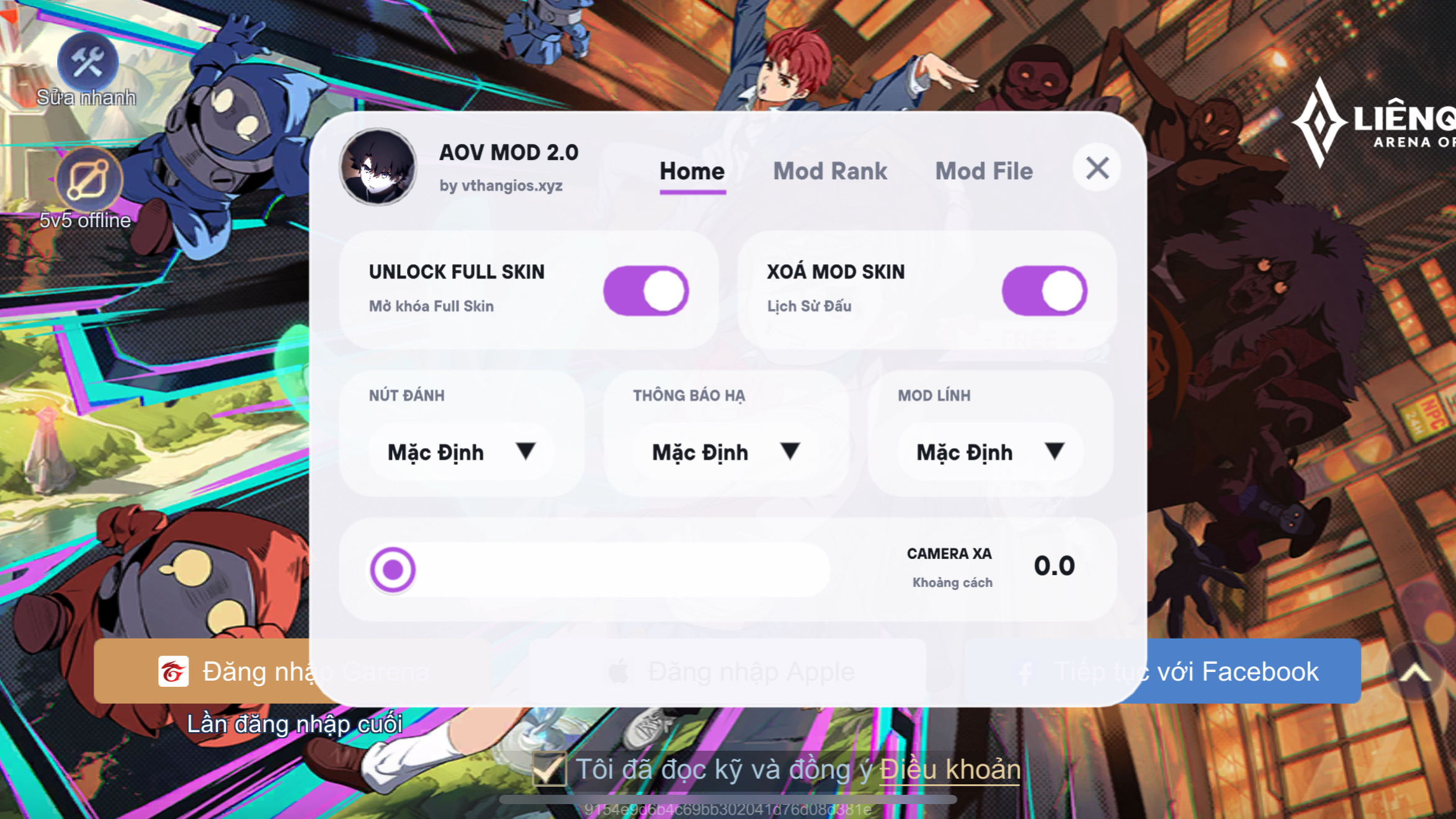 MENU AOV MOD V2